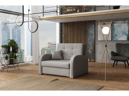 Rozkládací křeslo Vivian Gold I Aragon světle šedá