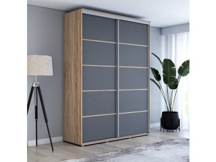 Šatní skříň Majda plus - šířka 100 cm, výška 242 cm