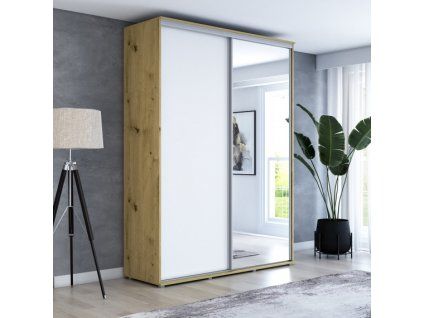 Šatní skříň Zuza 1- šířka 200 cm, hloubka 45 cm, výška 242 cm