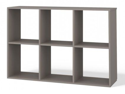 Regál Manja 2x3 šedá jíl