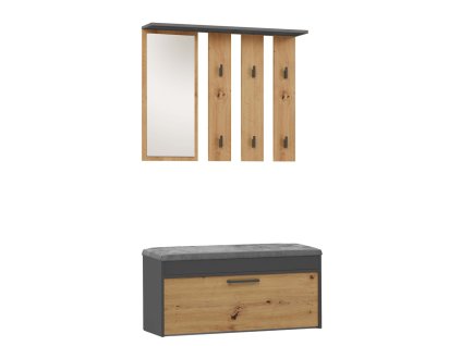 Předsíňová sestava Pargas antracit/dub artisan