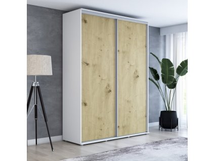 Šatní skříň Baryla šířka 160 cm, výška 220 cm, hloubka 61 cm
