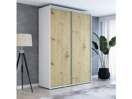 Šatní skříň Baryla šířka 190 cm, výška 220 cm, hloubka 61 cm