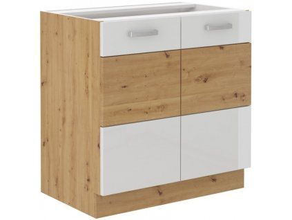 Kuchyňská skříňka Artisan bílý lesk - dolní 80 D 2F