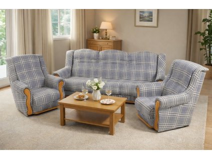 Sedací souprava Anna 3f+1+1 - Lobox 13/olše