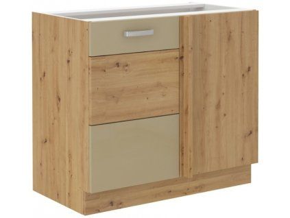 Kuchyňská skříňka Artisan cappucino lesk - dolní rohová maskovnice 105 ND 1F