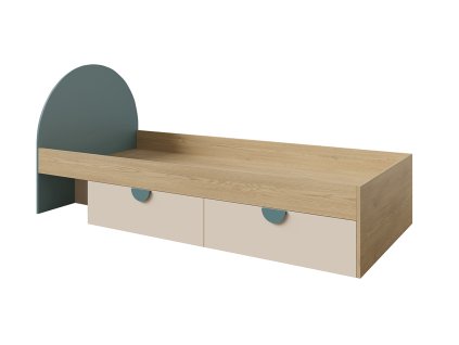 Postel Leya R13 P/L dub cremona/macadamia/mořská modrá