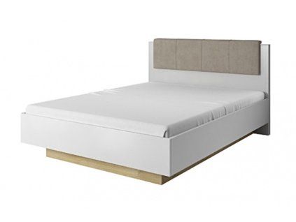 Postel Arco N 160 s úložným prostorem bílá + dub grandson