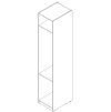 Šatní skříň 1D 45 Soreno levá šířka 45 cm výška 237 cm