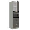 Kuchyňská skříňka Grey - 60 DPS-210 3S 1F sloupek se zabudovanou troubou, šuplíkový PREMIUM BOX