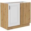 Kuchyňská skříňka Stilo WHAR - dolní rohová maskovnice 105 ND 1F, bílá + Artisan