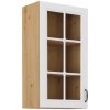 Kuchyňská skříňka Stilo WHAR - horní vitrína 40 GS-90 1F, bílá + Artisan