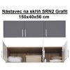 Šatní skříň Smart SRL 2 antracit - se zrcadlem