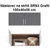 Šatní skříň Smart SRL 3 antracit - se zrcadlem