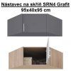 Šatní rohová skříň Smart SR 4 L/P antracit