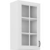 Kuchyňská skříňka Stilo WHWH - horní vitrína 40 GS-90 1F, bílá + bílá