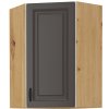 Kuchyňská skříňka Stilo GRAR - horní rohová 60x60 GN-90 1F (45°), grafit + Artisan