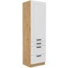 Kuchyňská skříňka Luna WHAR - 60 DKS-210 3S 1F potravinová se šuplíky PREMIUM BOX