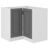 Kuchyňská skříňka Stilo DustGRWH - dolní rohová 90x90 DN 1F, Dust Grey + bílá