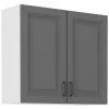 Kuchyňská skříňka Stilo DustGRWH - horní 80 G-72 2F, Dust Grey + bílá
