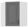 Kuchyňská skříňka Stilo DustGRWH - horní rohová 60x60 GN-72 1F (45°), Dust Grey + bílá