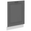 Kuchyňská skříňka Stilo DustGRWH - ZM 713 x 596 cm dvířka pro vestavnou myčku, Dust Grey + bílá