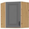 Kuchyňská skříňka Stilo DustGRAR - horní rohová 60x60 GN-72 1F (45°), Dust Grey + Artisan