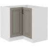 Kuchyňská skříňka Stilo ClayGRWH - dolní rohová 90x90 DN 2F, Clay Grey + bílá