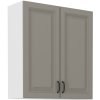 Kuchyňská skříňka Stilo ClayGRWH - horní 80 G-90 2F, Clay Grey + bílá