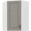 Kuchyňská skříňka Stilo ClayGRWH - horní rohová 60x60 GN-90 1F (45°), Clay Grey + bílá