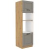 Kuchyňská skříňka Luna ClayGRAR - 60 DPM-210 2F sloupek se zabudovanou troubou a mikrovlnkou, dvířka