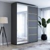 Šatní skříň Majda 1 Alu - šířka 120 cm, výška 242 cm
