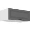 Kuchyňská skříňka Stilo DustGRWH - horní výklop 80 NAGU - 36 1F, Dust Grey + bílá
