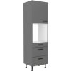 Kuchyňská skříňka Nessa/ANT - 60 DPS-215 3S 1F sloupek se zabudovanou troubou, šuplíkový PREMIUM BOX