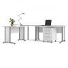 Rohová deska stolu Office 458 bílá/silver grey