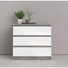 Komoda Simplicity 235 beton/bílý lesk