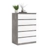 Komoda Simplicity 231 beton/bílý lesk