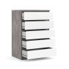 Komoda Simplicity 231 beton/bílý lesk
