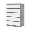 Komoda Simplicity 231 beton/bílý lesk