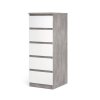 Komoda Simplicity 233 beton/bílý lesk