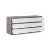 Komoda Simplicity 232 beton/bílý lesk