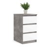 Komoda Simplicity 237 beton/bílý lesk