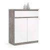 Komoda Simplicity 234 beton/bílý lesk