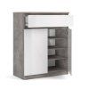 Komoda Simplicity 234 beton/bílý lesk