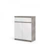 Komoda Simplicity 234 beton/bílý lesk