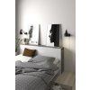 Čelo postele Simplicity 136 šíře 160 cm beton/bílý lesk