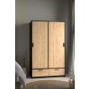Skříň Lincoln 2D2S černý mat/jackson hickory