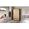 Skříň Lincoln 2D2S černý mat/jackson hickory