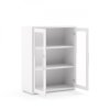 Skříňka Office 80400/126 bílá/sklo