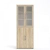 Knihovna Office 80400/102 dub sonoma/sklo
